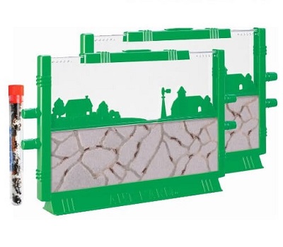 Pair of Connectable Ant Farms with 1 Tube of Ants