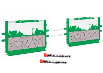 Pair of Connectable Ant Farms with 1 Tube of Ants